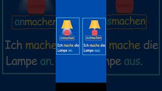 Learn German A1  anmachen ausmachen learngermaneasily learngermana1 germanlanguagelearning [upl. by Renata]