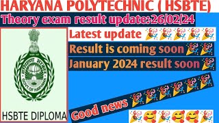 Hsbte January 2024 Exam Result update Haryana Polytechnic update Result 2024 January [upl. by Barris]