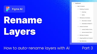 Figma AI Quick Layer Naming  Part 3 [upl. by Ynnahc]