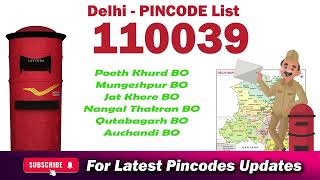 Nangal Thakran Delhi Pin Code 110039  Nangal Thakran Pin Code [upl. by Hgielsa]