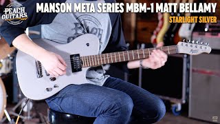 No TalkingJust Tones  Manson Meta Series MBM1 Matthew Bellamy Signature Guitar Starlight Silver [upl. by Oir471]