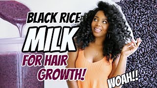 Black Rice MILK For Even Faster Hair Growth  Natural Hair  Melissa Denise [upl. by Yorick]