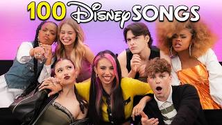 Disneys Descendants Cast Tries To Sing 100 Disney Songs In 10 Minutes [upl. by Willy]