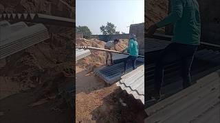 Chipest roof cost  cement sheet loading [upl. by Lonier]