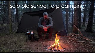 Solo fall tarp camping is going old school a good idea [upl. by Doniv]