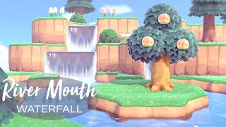 River Mouth  Waterfall Terraforming Speed Build  Animal Crossing New Horizons [upl. by Dag]