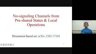 WSQIF S01E01 NS Channels from Preshared States and Local Operations Some Sankar Bhattacharya [upl. by Noillimaxam160]