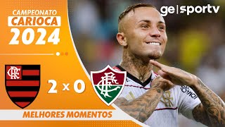 FLUMINENSE 0 X 2 FLAMENGO  MELHORES MOMENTOS  SEMIFINAL DO CAMPEONATO CARIOCA 2024  geglobo [upl. by Sadoff]