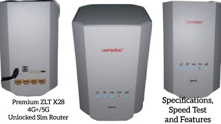 Premium Quality ZLT X28 4G5G Sim Router  Specifications Speed Test and Features [upl. by Gnad]