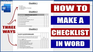 How to Make a Checklist in Word  Microsoft Word Tutorials [upl. by Cam339]