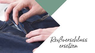 Nähtutorial  DIY Reißverschluss ersetzen an einer Jeanshose [upl. by Vareck]