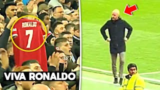 Man United Fans Chant quotVIVA RONALDOquot to Erik ten Hag while Losing to Brighton 🤬😱 [upl. by Brennen]