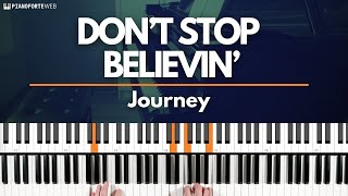 Come Suonare Dont Stop Believin dei Journey Lezione al Pianoforte  Spartito PDF [upl. by Izak]