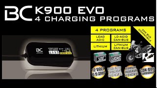 BC K900 EVO  LeadLithium  CANBus Battery Charger  12V 09A [upl. by Shushan]