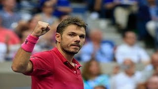 Stan Wawrinka Backhand Winner in 2016 US Open Final vs Novak Djokovic [upl. by Melesa]