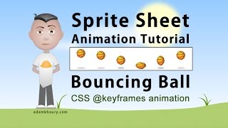 Sprite Sheet Animation Steps CSS Program Bouncing Ball Tutorial [upl. by Alyhc]