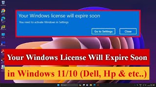 Your Windows License Will Expire Soon in Windows 1110 100 Fixed windows11 [upl. by Oel]