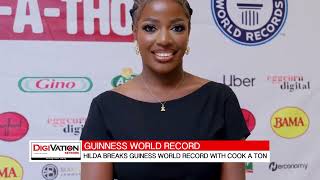 HILDA BREAKS GUINNESS WORLD RECORD WITH COOK A TON [upl. by Lamag]