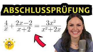 ABSCHLUSSPRÜFUNG Realschule Mathe – Bruchgleichungen lösen mit Variablen [upl. by Gerianna683]