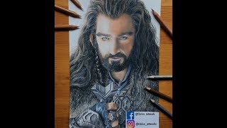 Lets Draw Thorin Oakenshield Hobbit  Speed Drawing [upl. by Oznofla846]