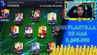 PLANTILLA DE MAS DE 5000000 DE MONEDAS  FIFA MOBILE [upl. by Haikan]