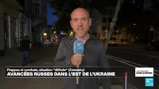 Avancées russes dans lEst de lUkraine  frappes et combats situation quotdifficilequot selon Zelensky [upl. by Ardnasirhc]