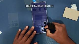 Samsung Galaxy S24 Ultra  Installing MatteAntiglare Hydrogel Back Protector  rizkaCreationscom [upl. by Lusar]