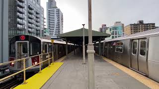 R188 7 Train and R160 N Train leave Queensboro Plaza at the same time [upl. by Egamlat182]