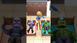 Supergirl Vs 2 Babies 😂  Spiderman Hulk Thanos shorts [upl. by Haida985]