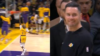 DAngelo Russell misses wide open layup and JJ Redick hides frustration perfectly [upl. by Amethist297]