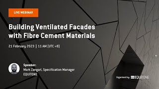 Webinar  Building Ventilated Facades with Fibre Cement Materials [upl. by Akemed168]