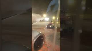 Aircraft deicing from cabin view [upl. by Lissi]