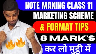 Note Making Class 11  Note Making Marking Scheme And Format Tips 202425  Class 11 English Grammar [upl. by Retsevlis736]