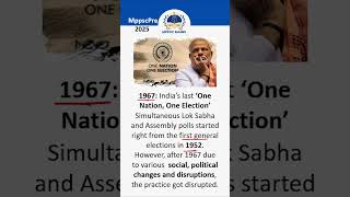 1967 India’s Last One Nation One Election shorts onoe upsc bpsc pcs mppsc uppsc gk [upl. by Nylakcaj279]