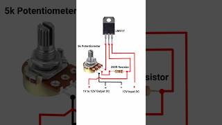 1V to 12V Adjustable Voltage Regulator Circuit Diagram  LM317 shorts pbexperiment [upl. by Nawed]