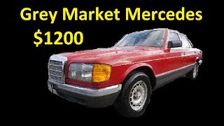 Grey Market Mercedes 280SE W126 EuroLight amp Bumper For Sale [upl. by Nedia]