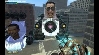 CLOCKMAN TITAN UPRGDED AND SPEAKER MAN TITAN VS SKIBIDI TOILET BOSS  In Garrys Mod [upl. by Nawat14]