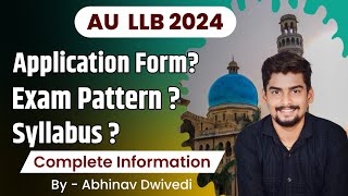 Allahabad University LLB Admission 2024 ।। LLB Course SyllabusPaper Pattern📕Book।।AU LLB Entrance [upl. by Orlina]