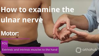 How to examine the ulnar nerve  watch orthohub examinations with UK orthopaedic surgeon Tom Quick [upl. by Anoved]