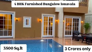 4 BHK Fully Furnished 3500 sqft Bungalow sale tungarli lonavla Mumbai📍realestate lonavala sale [upl. by Aitital]