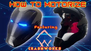 How to motorize iron man helmet  motorizing 3D printed iron man helmet featuring crashworks arduino [upl. by Held388]