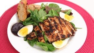 Grilled Chicken Caesar Salad Recipe  Laura Vitale  Laura in the Kitchen Episode 577 [upl. by Origra]