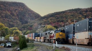 YN2 SD402s BNSF Tank Trains CSX 1852 amp 3194 Meet amp More Cumberland Fall 2024 [upl. by Atikat]