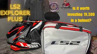 LS2 MX701 EXPLORER Spire Black Titanium Red Gloss Helmet Review [upl. by Atipul]