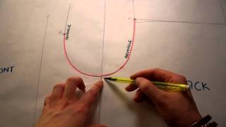 Pattern Cutting Tutorial How To Add A Yoke To A Back Bodice And A Dart Into Armhole [upl. by Lekram]