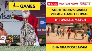 🔴 LIVE throwball match  Isha Games Festival IshaYoga  Serve Sirence Vs PVK D LiveStream [upl. by Seyler]