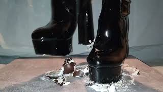 ASMR 👠CRUSHING chocolate sweets in ONLYMAKER BOOTS HIGH HEELS [upl. by Baniaz272]