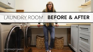 DIY Laundry Room Renovation With Built In Cabinets [upl. by Tarkany]