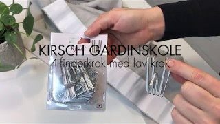 Kirsch Gardinskole  4fingerkrok med lav krok [upl. by Kilar]