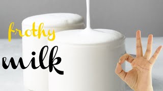 how to make milk froth at home  Frothy Milk Trick 😋 🤔 😁 [upl. by Nath]